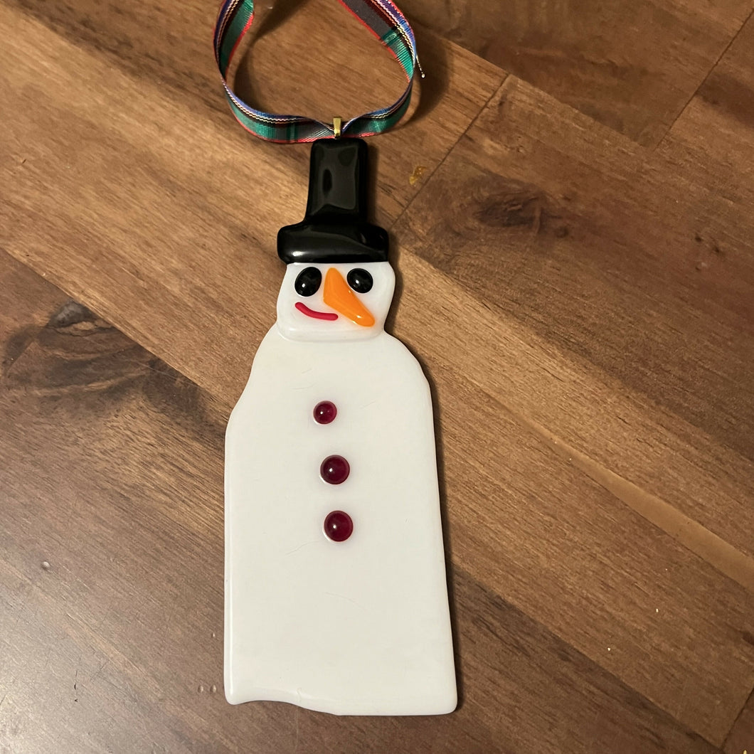 Shmak Creations - Glass Snowman Ornament