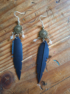 Joyce Pierce - Inner Tube Earrings with white Crystals, Jewelry, Joyce Pierce, Atrium 916 - Sacramento.Shop