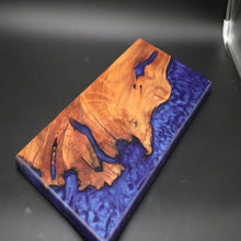 Load image into Gallery viewer, Lake Forest Woodworks - Cottonwood Burl and Purple Epoxy Charcuterie Board (Purple Rain)
