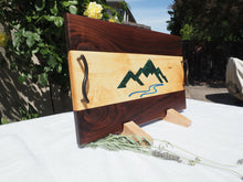 Load image into Gallery viewer, WCS Designs - Serving/Charcuterie board w/Mountain-river epoxy inlay, Wood Working, WCS Designs, Atrium 916 - Sacramento.Shop
