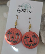 Load image into Gallery viewer, Island Girl Art - Upcycled Earrings - Halloween Earrings

