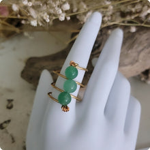 Load image into Gallery viewer, Island Girl Art - Wire Wrapped Ring- Aventurinte Trio, Jewelry, Island Girl Art by Rhean, Atrium 916 - Sacramento.Shop
