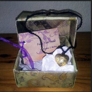Creations by Jennie J Malloy - Handmade box with mini book and Golden Heart Choker, Jewelry, Creations by Jennie J Malloy, Atrium 916 - Sacramento.Shop