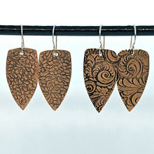 Load image into Gallery viewer, Arcane Moon - Copper Earrings [Large Shields]
