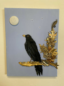 Joyce Pierce - Crow and the Moon, Wall Art, Joyce Pierce, Atrium 916 - Sacramento.Shop