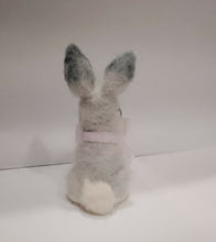 Load image into Gallery viewer, nestneedlesandknots - Felted Bunny - Light Gray Pink ribbon, Crafts, Nestneedlesandknots, Atrium 916 - Sacramento.Shop
