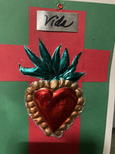 Load image into Gallery viewer, Maggie Devos - 5x7 Painted Tin Heart Card
