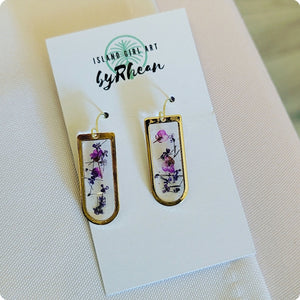 Island Girl Art - Pressed Flower Earrings -, Jewelry, Island Girl Art by Rhean, Atrium 916 - Sacramento.Shop