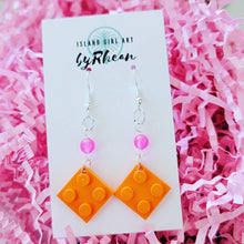 Load image into Gallery viewer, Island Girl Art - Upcycled Brick Earrings- po Color Block, Jewelry, Island Girl Art by Rhean, Atrium 916 - Sacramento.Shop
