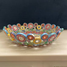 Load image into Gallery viewer, Paper Zen Designs - Medium 8.5” Color of Life Rolled Coiled Magazine Bowl, Home Decor, Paper Zen Designs, Atrium 916 - Sacramento.Shop
