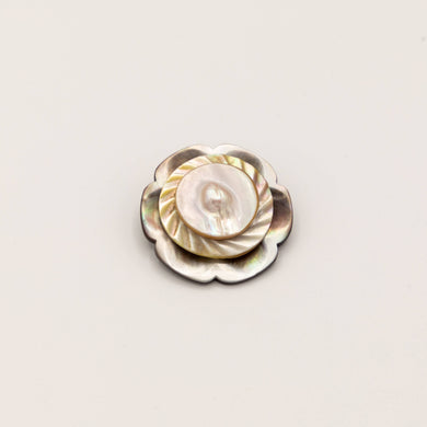 Allison S - Deep Ocean Flower Vintage Recycled Button Pendant/Brooch, Jewelry, Allison Spreadborough, Sacramento . Shop