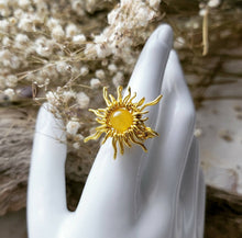 Load image into Gallery viewer, Island Girl Art - Wire Wrapped Ring- Glass &amp; Citrine Sun, Jewelry, Island Girl Art by Rhean, Atrium 916 - Sacramento.Shop
