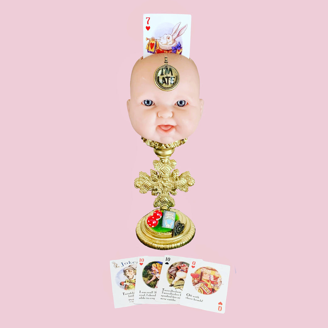 Grace Yip Designs- Alice in Wonderland baby head card holder, Home Decor, Grace Yip Designs, Sacramento . Shop