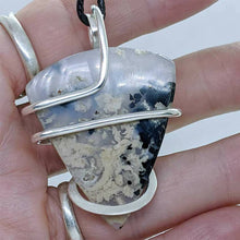 Load image into Gallery viewer, Arcane Moon - Sterling Silver Wrapped Plume Agate Pendant, Jewelry, Arcane Moon, Atrium 916 - Sacramento.Shop
