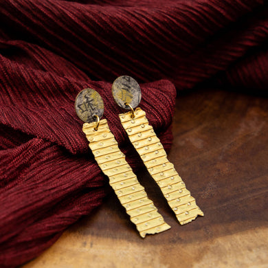 Susan Twining Creations - Japanese Kanji Disc and Drop Earrings, Jewelry, Susan Twining Creations, Sacramento . Shop