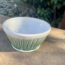 Load image into Gallery viewer, Angie Talbert Studios - footed medium green fluted bowl, Ceramics, Angie Talbert Studios, Atrium 916 - Sacramento.Shop
