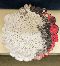Load image into Gallery viewer, Paper Zen Designs - Red, Black, and White Recycle Paper Bowl 10.5”, Home Decor, Paper Zen Designs, Atrium 916 - Sacramento.Shop

