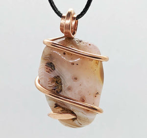 Arcane Moon - Cold forged Copper Wrapped Agate Pendant, Jewelry, Arcane Moon, Atrium 916 - Sacramento.Shop