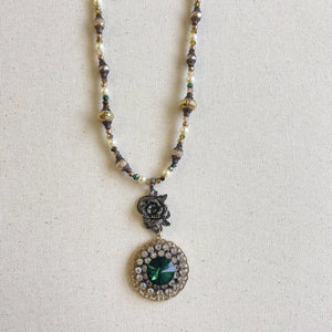 Jennifer Keller "Regal" Necklace Made With Salvaged Jewelry, Jewelry, Jennifer Laurel Keller Art, Atrium 916 - Sacramento.Shop