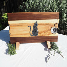Load image into Gallery viewer, WCS Designs - Charcuterie/Serving board with Cat inlay, Kitchen &amp; Dishware, WCS Designs, Atrium 916 - Sacramento.Shop
