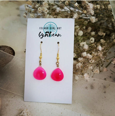 Island Girl Art - Natural Stone Earrings- Pink Chalcedony, Jewelry, Island Girl Art by Rhean, Atrium 916 - Sacramento.Shop