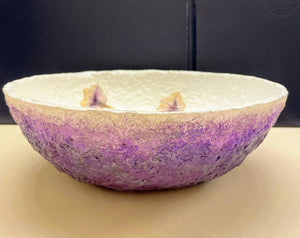 Paper Zen Designs - Large Metallic Purple Paper Mache Pulp Bowl, Home Decor, Paper Zen Designs, Sacramento . Shop