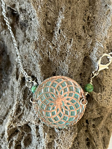 Joyce Pierce- Recycled Copper and Turquoise Pendant, Jewelry, Joyce Pierce, Atrium 916 - Sacramento.Shop