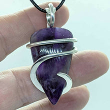 Load image into Gallery viewer, Arcane Moon - Sterling Silver Wrapped Amethyst Pendant, Jewelry, Arcane Moon, Atrium 916 - Sacramento.Shop
