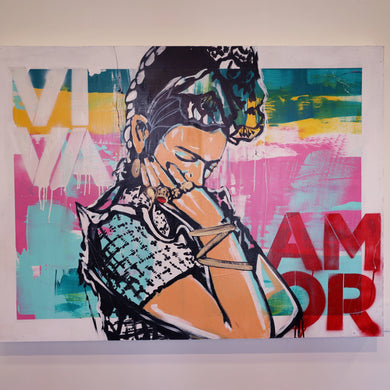 Raul Mejia - Viva Amor, Wall Art, Rebel Tiger, Atrium 916 - Sacramento.Shop