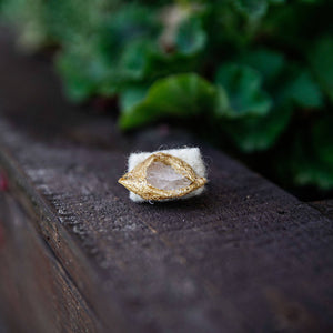 Succulent Sirens- Quartz Wrapped in Gold Silk Cocoon Ring, jewelry, Skye Bergen, Sacramento . Shop