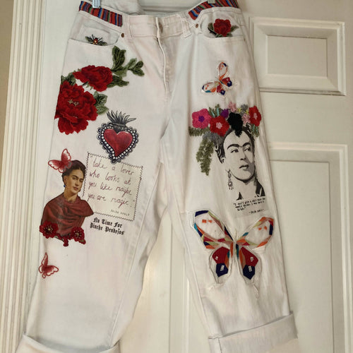 Maggie Devos-White denim Frida jeans-Size 12, Fashion, Maggie Devos, Atrium 916 - Sacramento.Shop