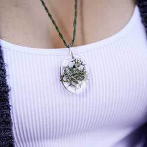 Succulent Sirens- Lichen Is Not A Plant Pendant Hemp Necklace, jewelry, Skye Bergen, Sacramento . Shop