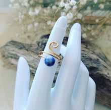 Load image into Gallery viewer, Island Girl Art - Wire Wrapped Ring- Lapis &amp;Copper, Jewelry, Island Girl Art by Rhean, Atrium 916 - Sacramento.Shop
