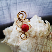 Load image into Gallery viewer, Island Girl Art - Wire Wrapped Ring- Red Copper Agate, Jewelry, Island Girl Art by Rhean, Atrium 916 - Sacramento.Shop
