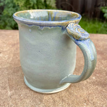 Load image into Gallery viewer, Angie Talbert Studios- Stone Blue Mug with Thumbrest, Ceramics, Angie Talbert Studios, Atrium 916 - Sacramento.Shop
