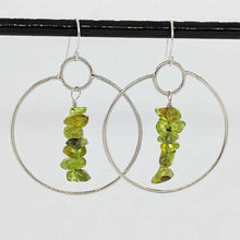 Load image into Gallery viewer, Arcane Moon - Sterling Silver Hoop Earrings with Gemstone Dangle, Jewelry, Arcane Moon, Atrium 916 - Sacramento.Shop
