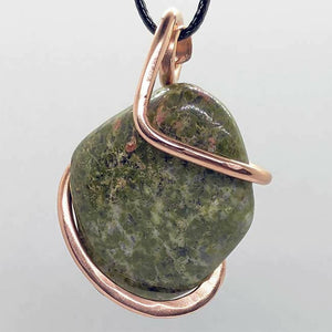 Arcane Moon - Copper Wrapped Unakite Pendant, Jewelry, Arcane Moon, Atrium 916 - Sacramento.Shop