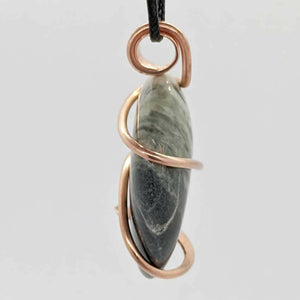 Arcane Moon - Copper Wrapped Serpentine Pendant, Jewelry, Arcane Moon, Atrium 916 - Sacramento.Shop