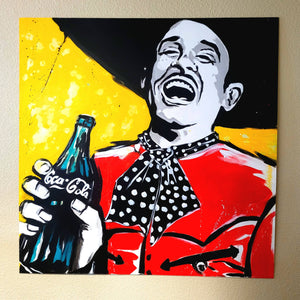 Raul Mejia - Una Coke (Pedro Infante), Wall Art, Rebel Tiger, Atrium 916 - Sacramento.Shop
