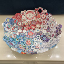 Load image into Gallery viewer, Paper Zen Designs - Red / White / Blue Bowl, Home Decor, Paper Zen Designs, Atrium 916 - Sacramento.Shop
