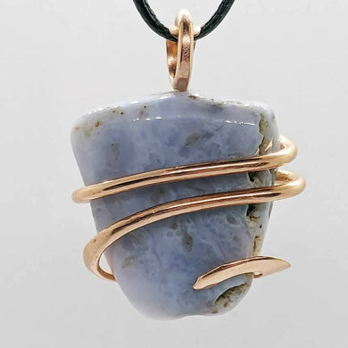Arcane Moon - Copper Wrapped Blue Lace Agate Pendant, Jewelry, Arcane Moon, Atrium 916 - Sacramento.Shop