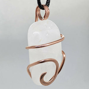 Arcane Moon - Cold forged Copper Wrapped Quartz Pendant, Jewelry, Arcane Moon, Atrium 916 - Sacramento.Shop