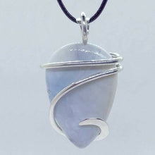Load image into Gallery viewer, Arcane Moon - Sterling Silver Wrapped Blue Opal Pendant, Jewelry, Arcane Moon, Atrium 916 - Sacramento.Shop
