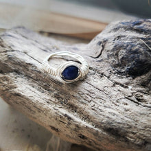 Load image into Gallery viewer, Island Girl Art - Wire Wrapped Ring- Silver LapisWrap, Jewelry, Island Girl Art by Rhean, Atrium 916 - Sacramento.Shop
