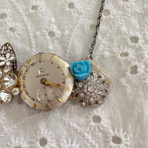 Jennifer Keller "Time Flies" Necklace Made With Salvaged Jewelry, Jewelry, Jennifer Laurel Keller Art, Atrium 916 - Sacramento.Shop