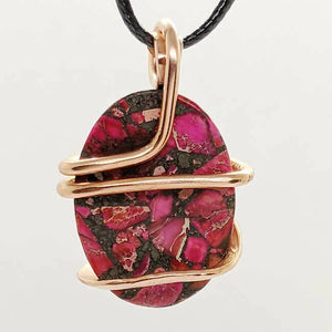 Arcane Moon - Copper Wrapped Sea Jasper Pendant, Jewelry, Arcane Moon, Atrium 916 - Sacramento.Shop