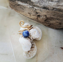 Load image into Gallery viewer, Island Girl Art - Wire Wrapped Ring- Lapis &amp;Copper, Jewelry, Island Girl Art by Rhean, Atrium 916 - Sacramento.Shop
