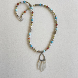Jennifer Keller "Uplifted" Necklace Made With Salvaged Jewelry, Jewelry, Jennifer Laurel Keller Art, Atrium 916 - Sacramento.Shop