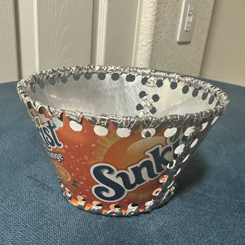 Paper Zen Designs -Small Orange Soda Can Sunkist Container, Home Decor, Paper Zen Designs, Atrium 916 - Sacramento.Shop