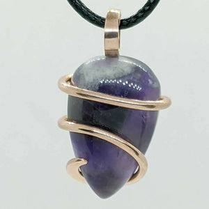 Arcane Moon - Copper Wrapped Chevron Amethyst Pendant, Jewelry, Arcane Moon, Atrium 916 - Sacramento.Shop